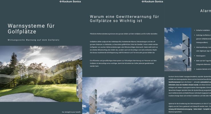 Kockum Sonics Thumbnail Broschüre Golfplatz Dark