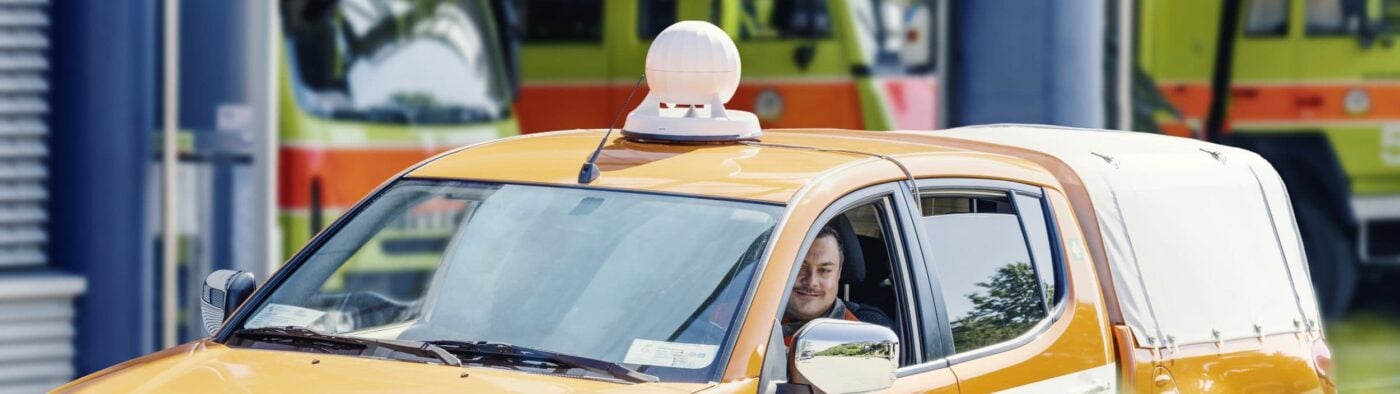 Kockum Sonics Mobile Sirene auf Auto