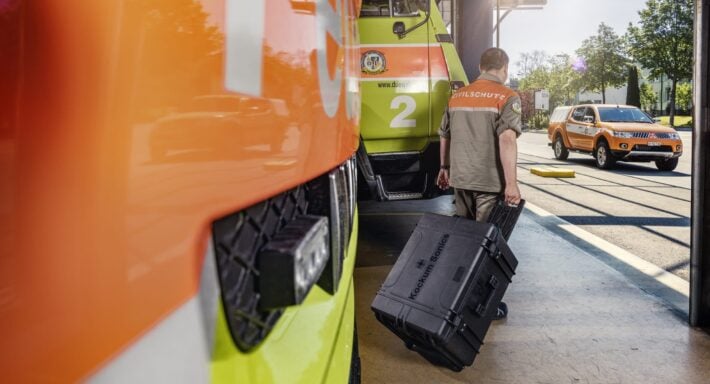 Kockum Sonics Transport Trolley mobile Sirene