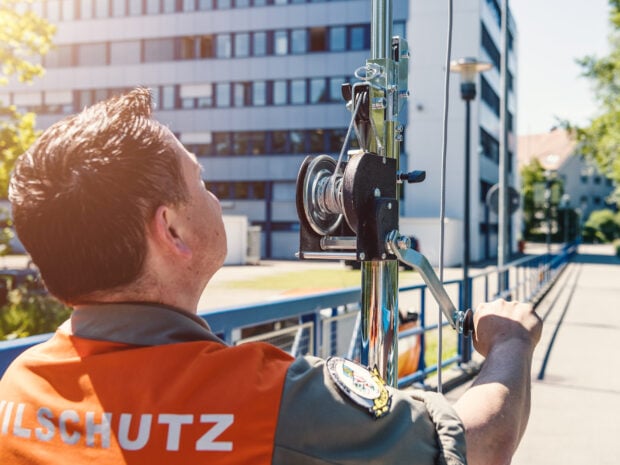 Kockum Sonics Stativ Sirene Zivilschutz