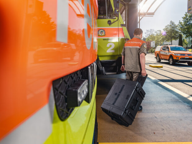 Kockum Sonics Zivilschutz Koffer mobile Sirene