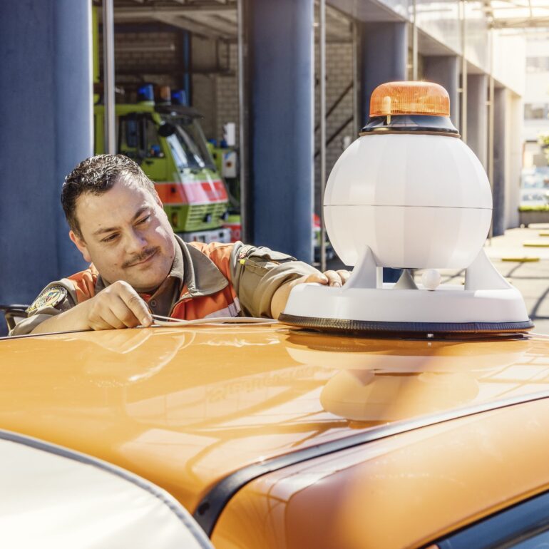 Kockum Sonics Mobile Sirene Kugellautsprecher mit LED