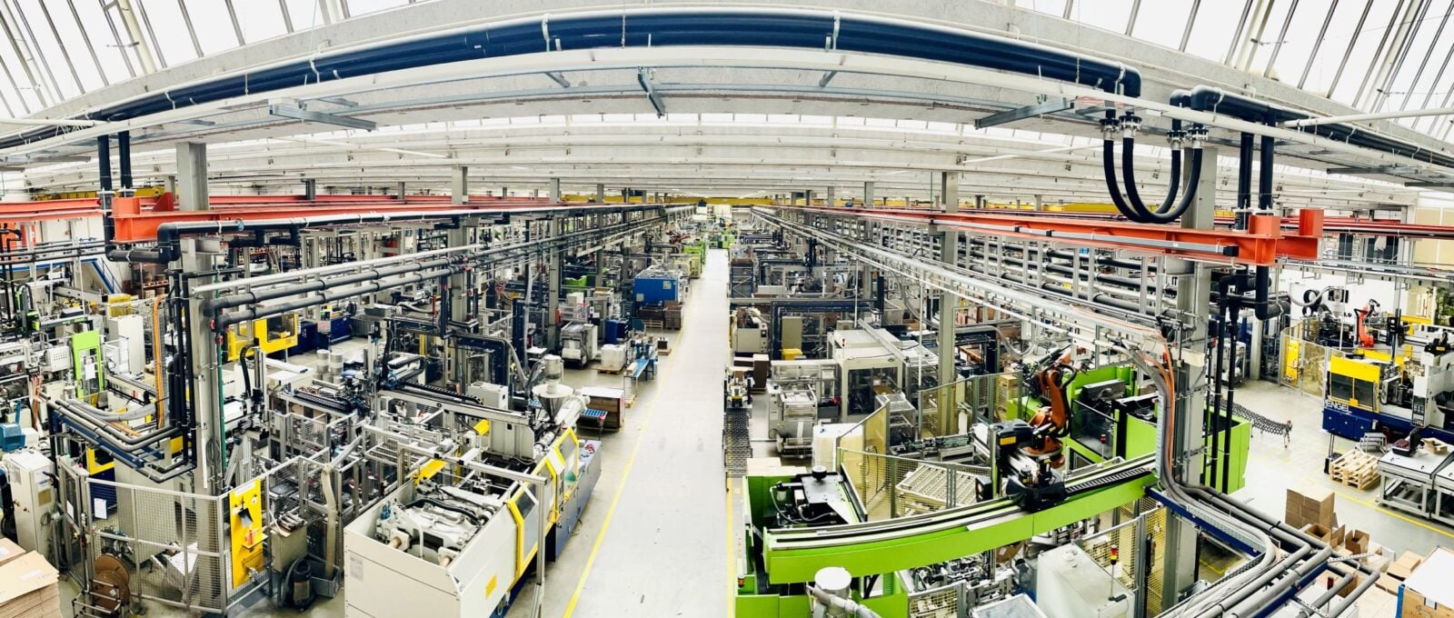 Produktionshalle Übersicht Panorma internes Alarmierungssystem