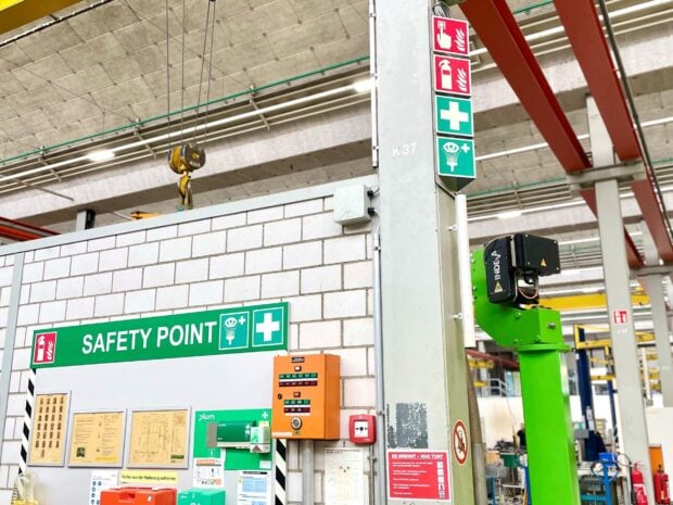 Kockum Sonics Sirene Delta 2 Produktionshalle Safety Point