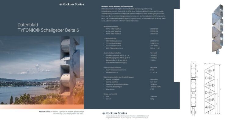 Kockum Sonics Datenblätter Thumbnail Delta 6 DE