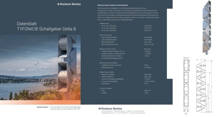 Kockum Sonics Datenblätter Thumbnail Delta 8 DE
