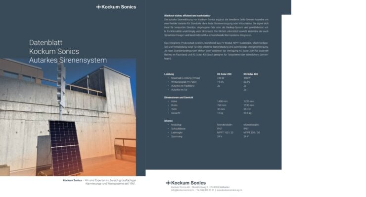 Foto Autarkes Sirenensystem DE