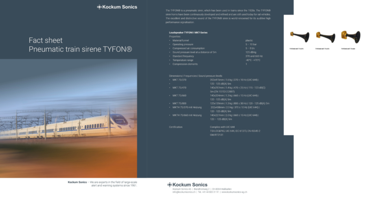 Kockum Sonics Thumbnail Datenblatt Pneumatische Zugsirene EN