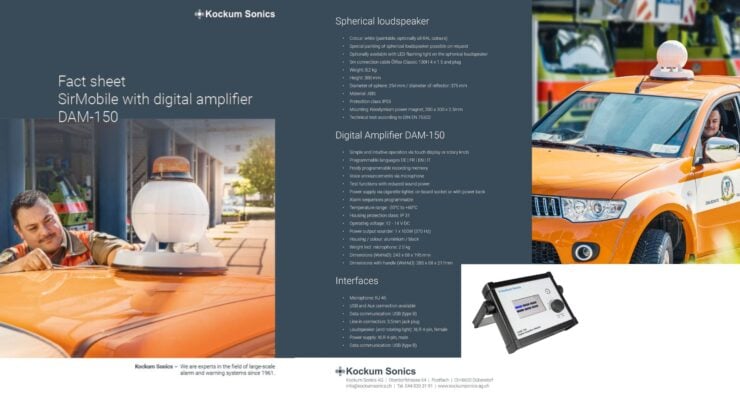 Kockum Sonics Datenblätter Thumbnail SirMobile DAM 150 EN