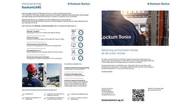 Kockum Sonics Thumbnails Wartungsvertrag