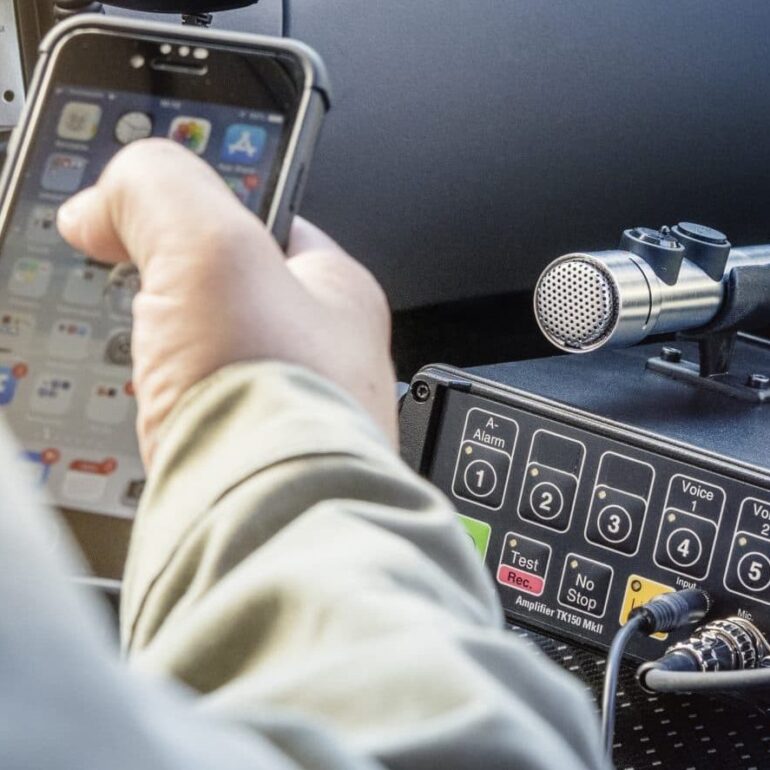 Kockum Sonics Steuergerät mobile Sirene Smartphone