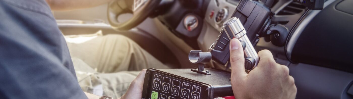 Kockum Sonics Steuergerät mobile Sirene TK150 mit Mikrofon